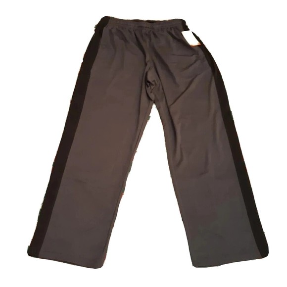 NWT Hanes Sport Active Gear Men Large Gray PantsAdjustable Drawstrings Polyester - Picture 2 of 11